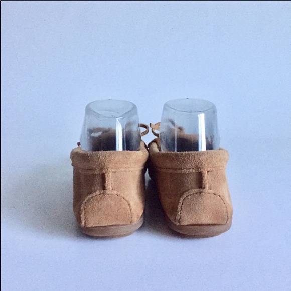 Minnetonka Brown/Tan Suede Loafers/moccasins - Picture 5 of 7